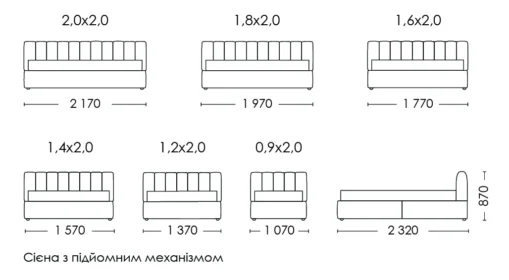 Схема розмірів Сієна